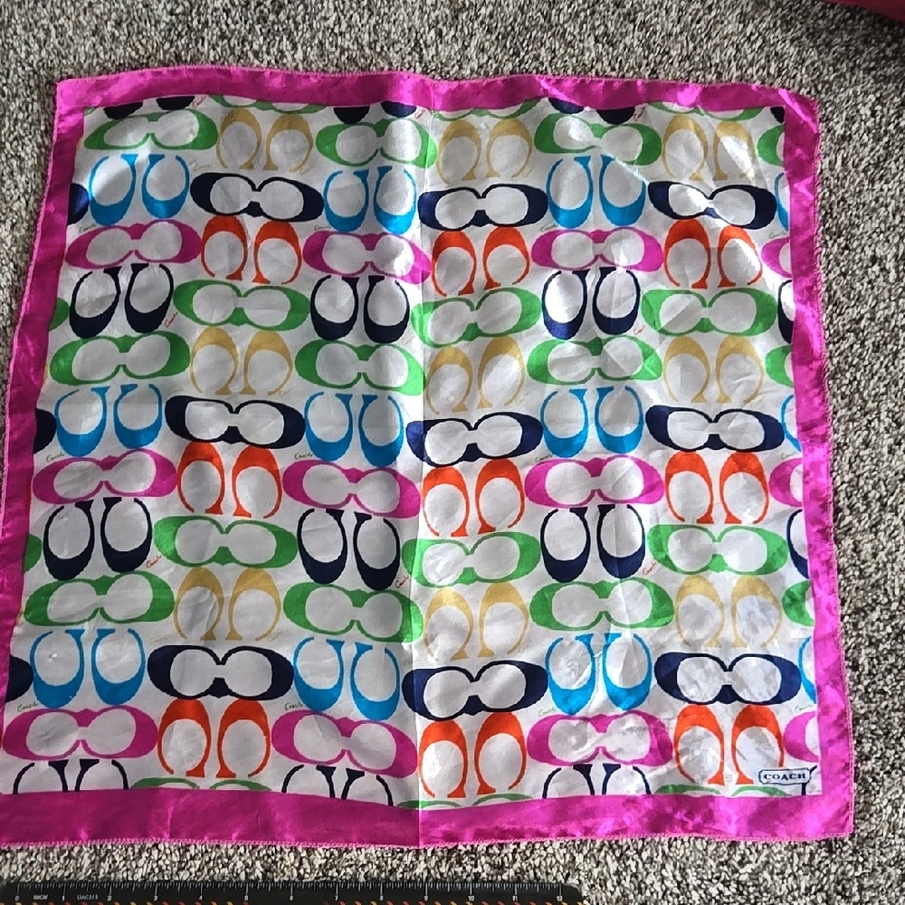 Coach Multicolor Flip Flop Print Scarf
